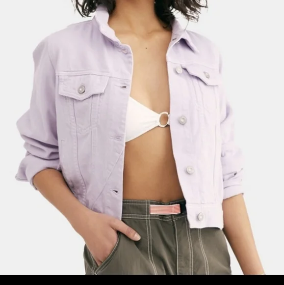 Free People | Jackets & Coats | Free People Lavender Denim